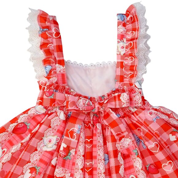 Strawberry bunny dolly strap dress red - Picture 6 of 6